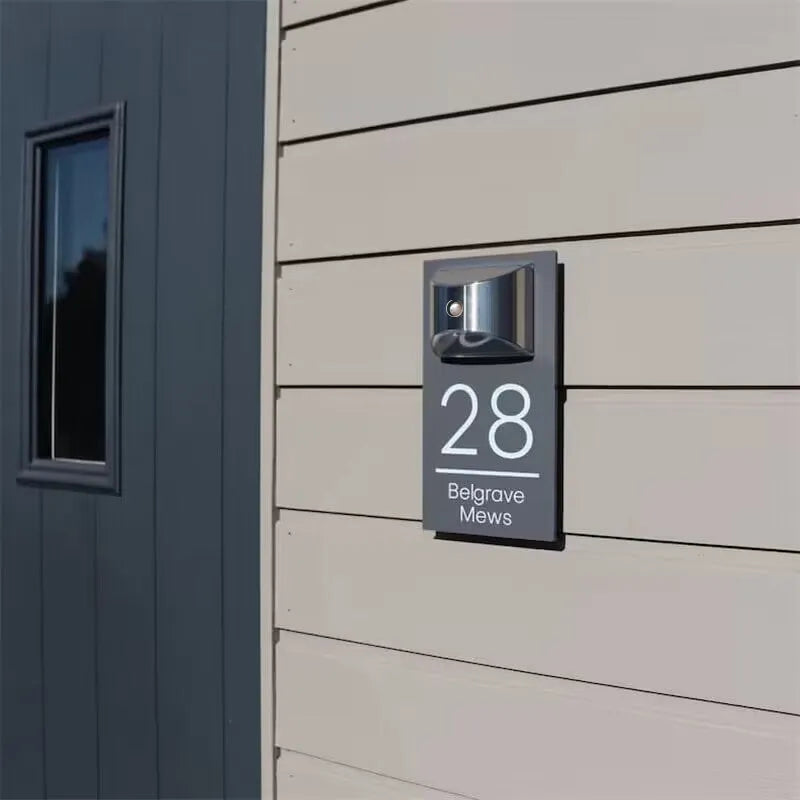 Lenovogo - Personalized Solar Modern Door Plaque