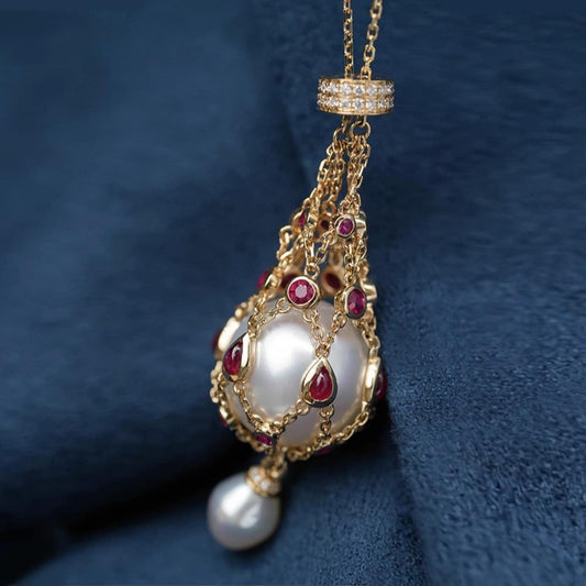 🔥Pearl & Gemstone Lavalier Pendant