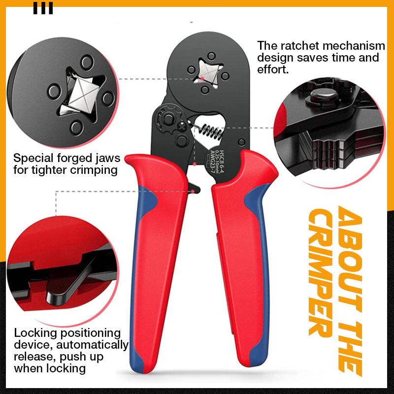 Lenovogo - Ratchet Tubular Terminal Wire Crimpers Set