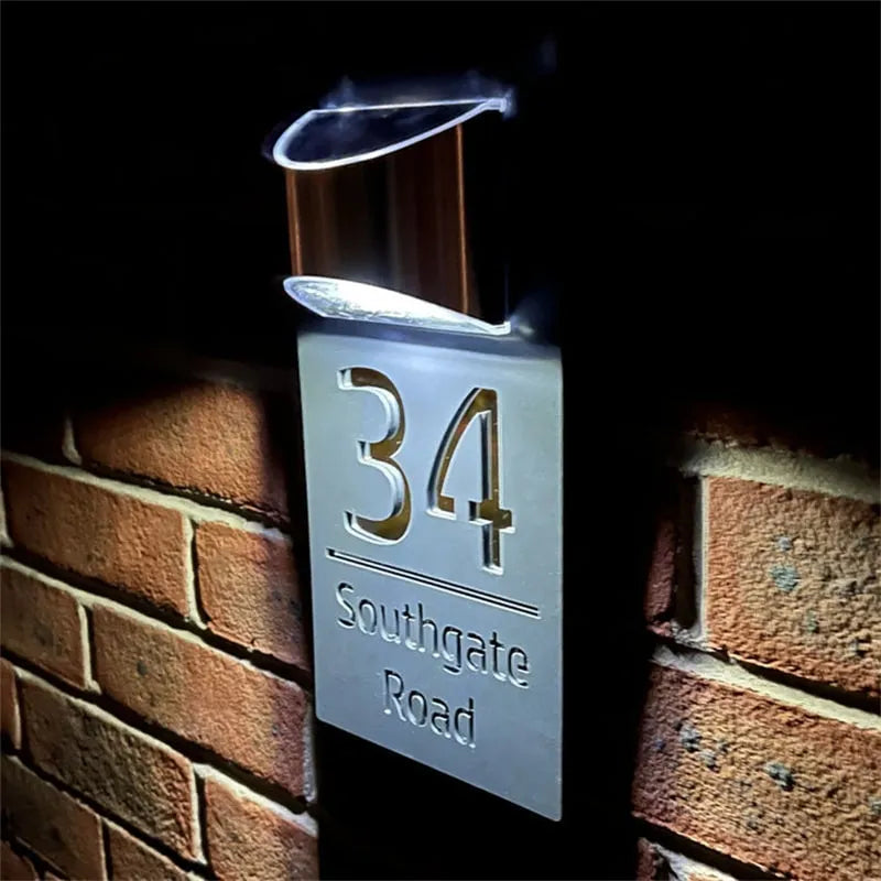 Lenovogo - Personalized Solar Modern Door Plaque