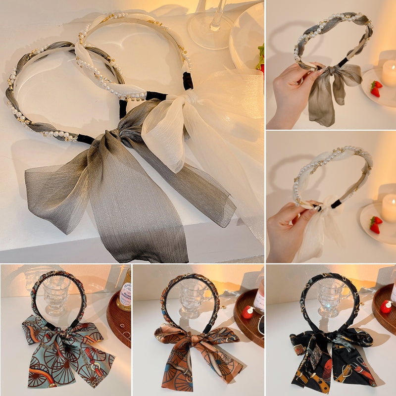 Retro Long Ribbon Headband