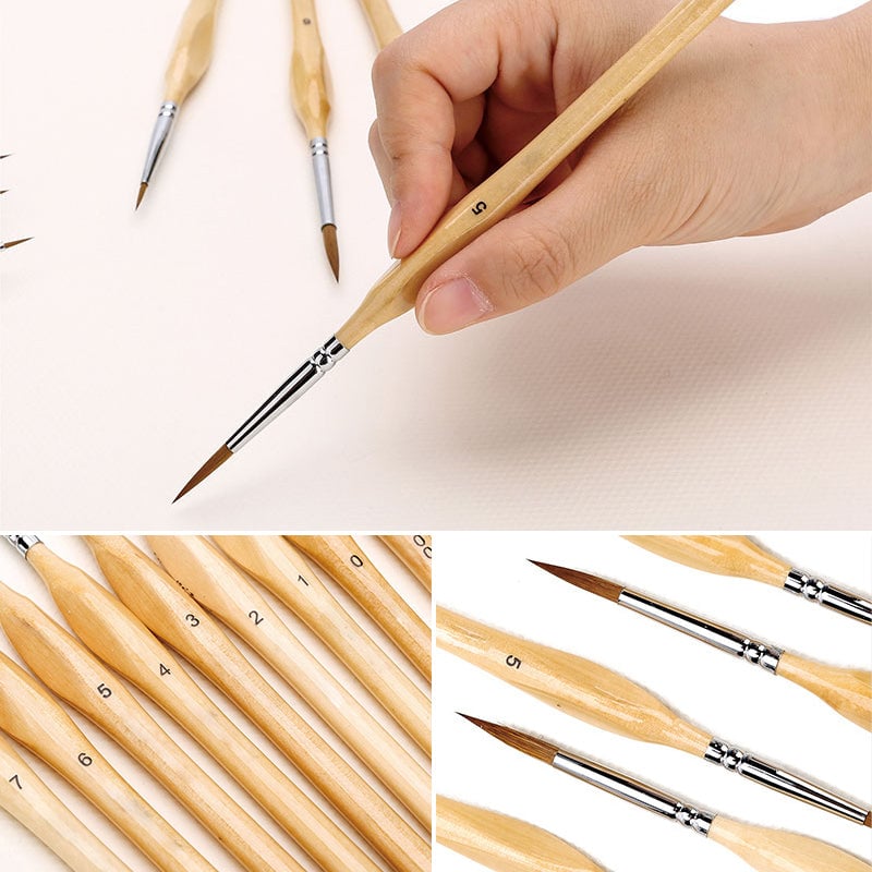 Lenovogo - 11 Pcs Miniature Detail Paint Brush Set