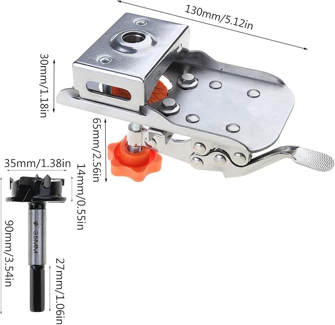 Lenovogo - Woodworking 35mm Hinge Boring Jig Hole Opener Kit