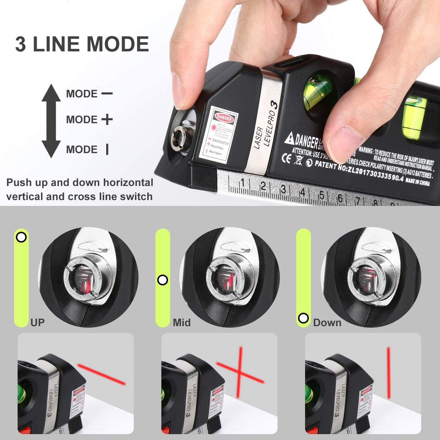 Lenovogo - Laser Level Ruler Multi-functional Household Infrared Decoration