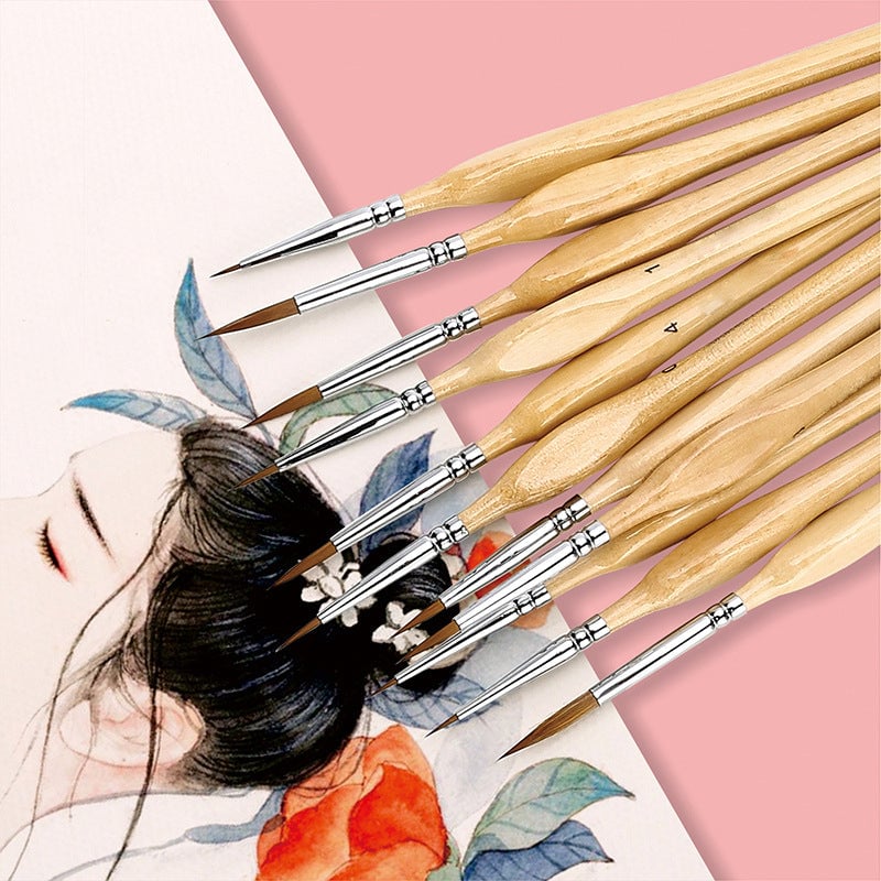 Lenovogo - 11 Pcs Miniature Detail Paint Brush Set