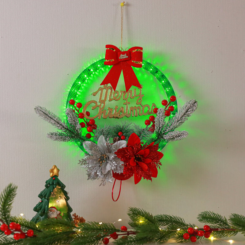 💥 Christmas Wreath Decorations with LED Lights