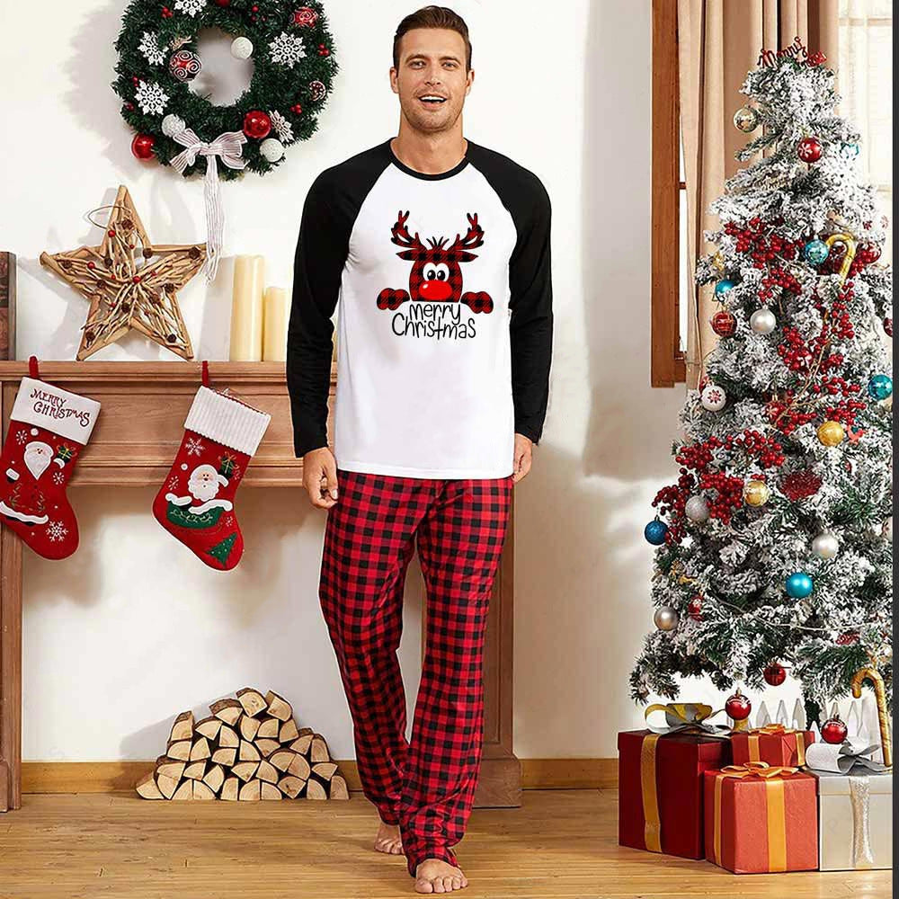 🎄Reindeer Red Plaid Christmas Family Pajamas