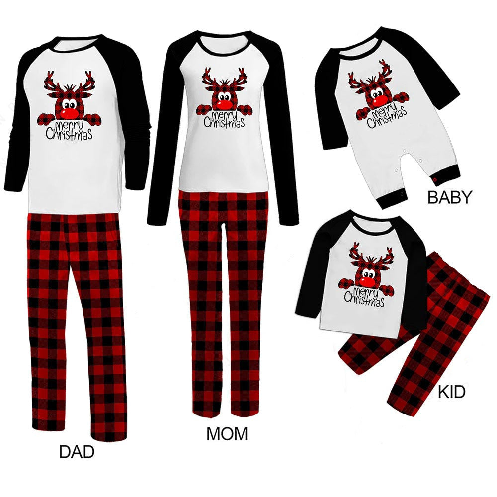 🎄Reindeer Red Plaid Christmas Family Pajamas