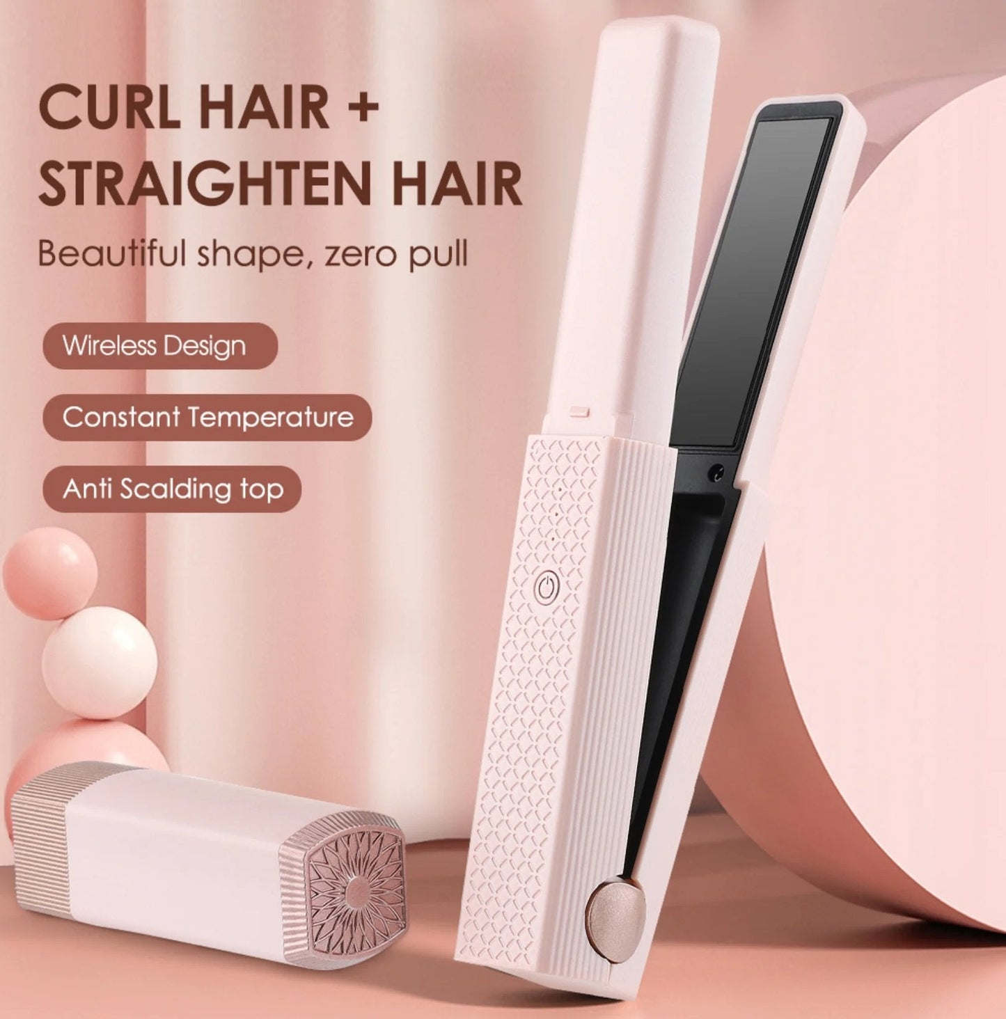 🔥 Portable Non-Destructive Hair Straightener