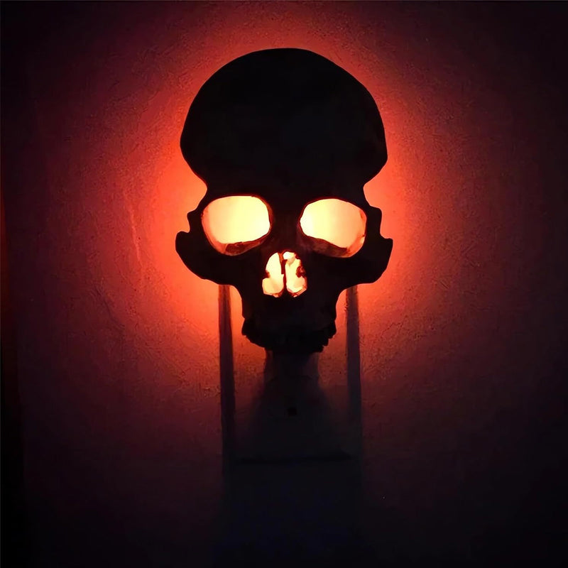 👻Halloween atmosphere lights-Human skull lamp💀