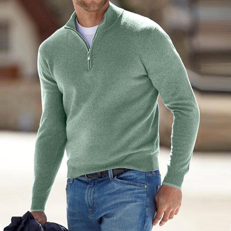 🎁Men's Cashmere Zip Basic Sweater