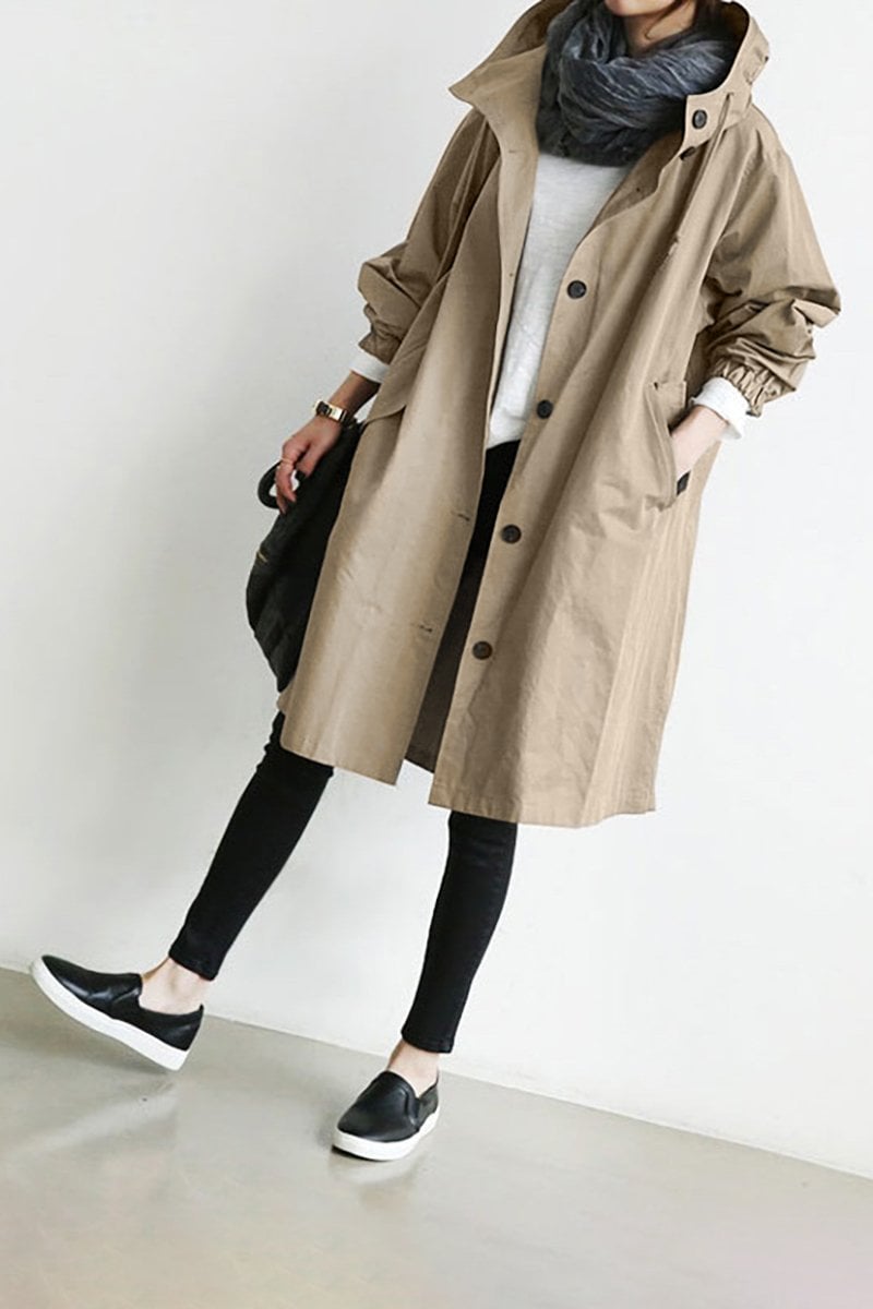 🔥Water Resistant Oversized Hooded Windbreaker Rain Jacket
