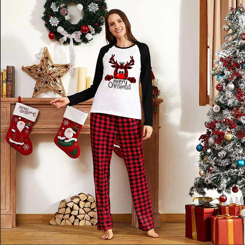 🎄Reindeer Red Plaid Christmas Family Pajamas