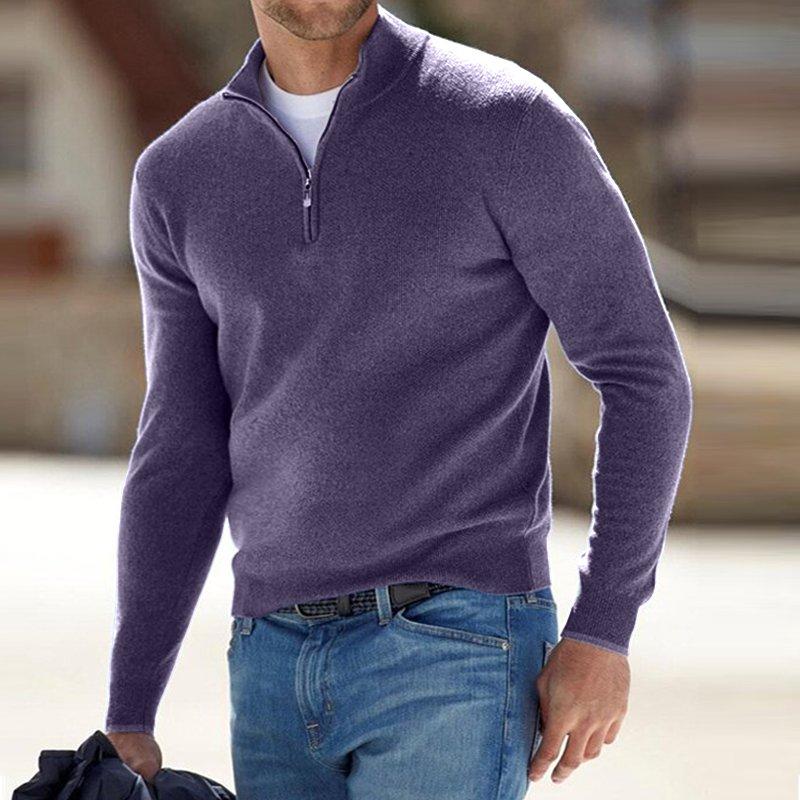 🎁Men's Cashmere Zip Basic Sweater