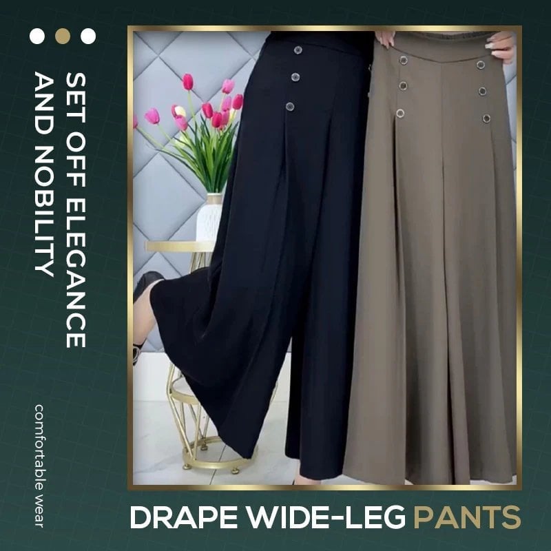 🔥Stylish Pleated Wide-Leg Pants⏰