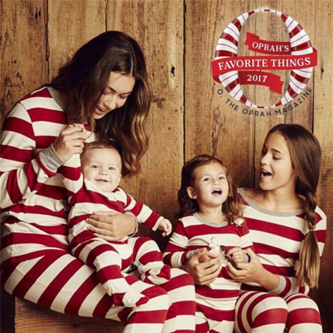 🎄  Christmas Red Striped Family Pajamas