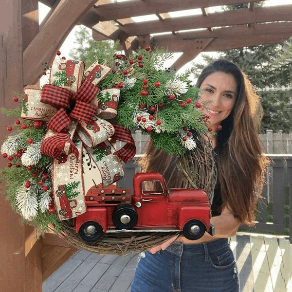 💥Red Truck Christmas Wreath